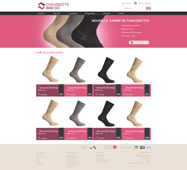 Chaussette and Co Homepage